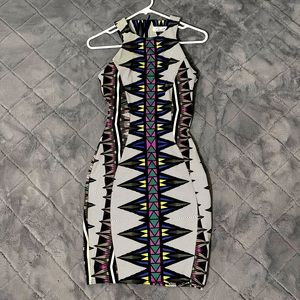 Bodycon dress with pattern